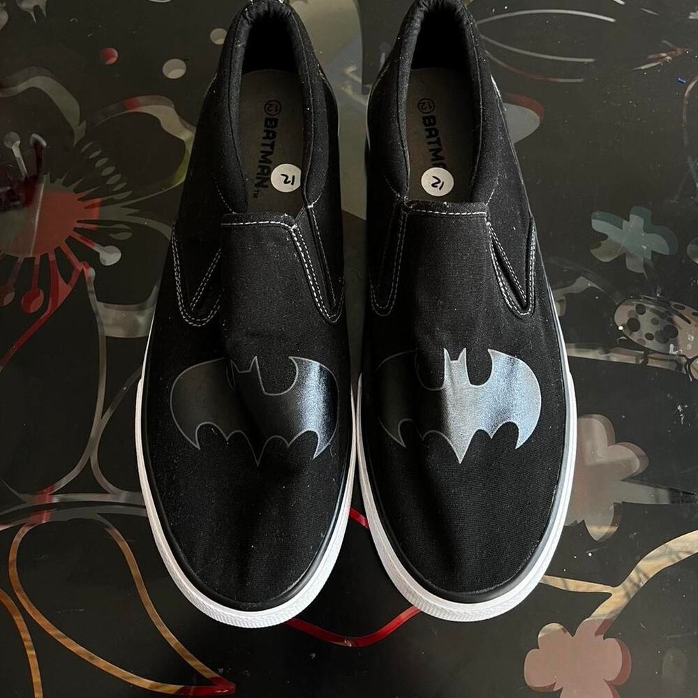 Batman black slip on shoes